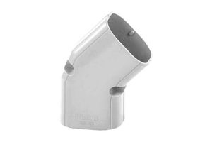 Bocht 45° Plat PVC Wit Inoac NM-75W 75 mm