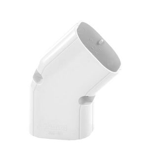 Bocht 45° Plat PVC Wit Inoac NM-75W 75 mm