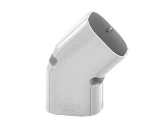 Bocht 45° Plat PVC Wit Inoac NM-75W 75 mm