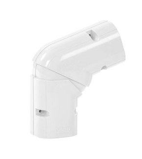 Bocht 45-90° Verstelbaar Plat PVC Wit Inoac NX-75W 75 mm