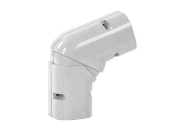 Bocht 45-90° Verstelbaar Plat PVC Wit Inoac NX-75W 75 mm