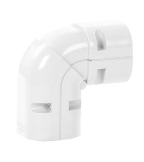 Bocht 45-90° Verstelbaar Stijgend PVC Wit Inoac NZ-75W 75 mm