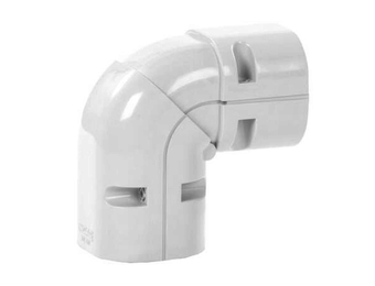 Bocht 45-90° Verstelbaar Stijgend PVC Wit Inoac NZ-75W 75 mm