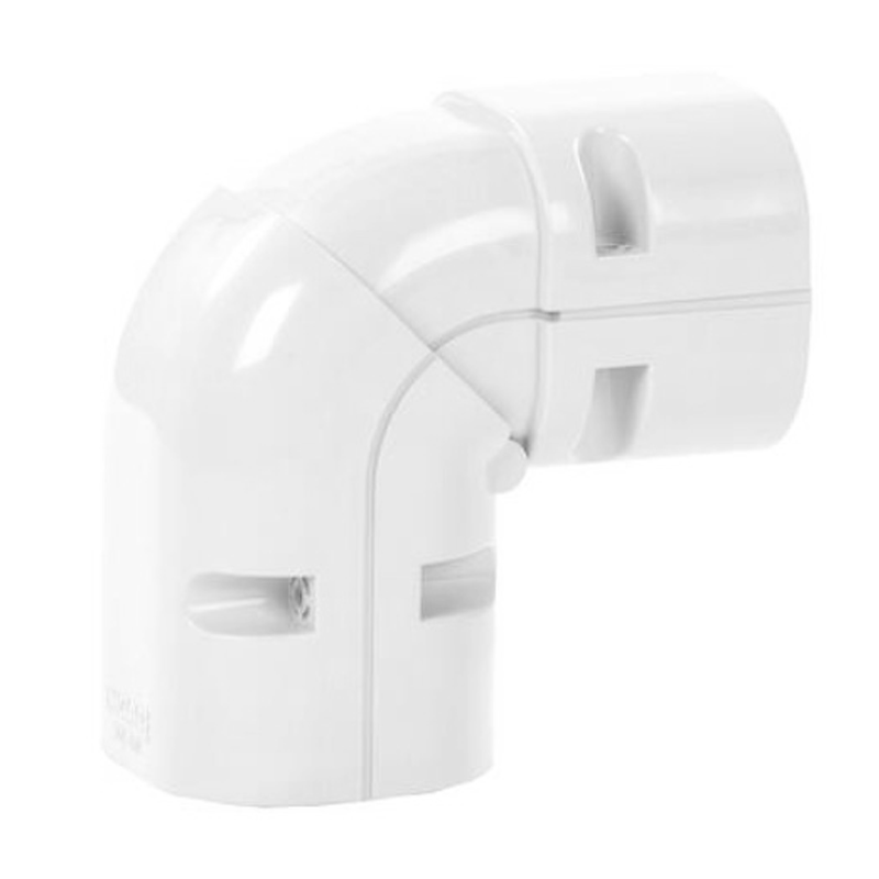 Bocht 45-90° Verstelbaar Stijgend PVC Wit Inoac NZ-75W 75 mm