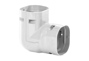 Bocht 90° Twist, Verticaal verstelbaar PVC Wit Inoac NCX-75W 75 mm