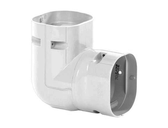 Bocht 90° Twist, Verticaal verstelbaar PVC Wit Inoac NCX-75W 75 mm