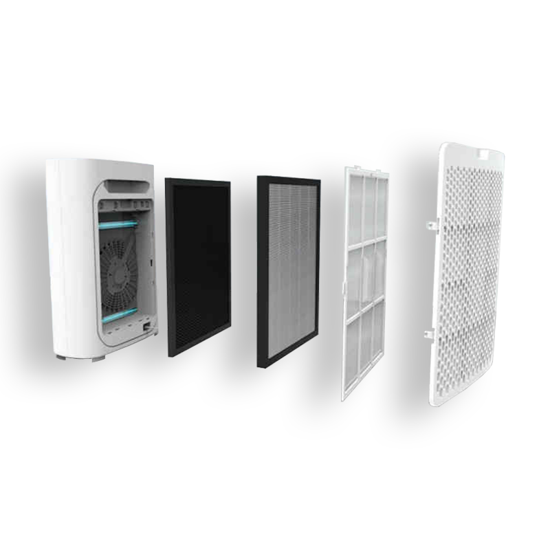 Luchtreiniger Purifier UV 210 m³/u compact met HEPA H13 filter