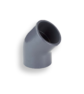 PVC Kunststof Knie 20 mm 45 graden