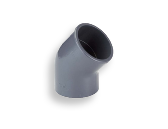 PVC Kunststof Knie 20 mm 45 graden