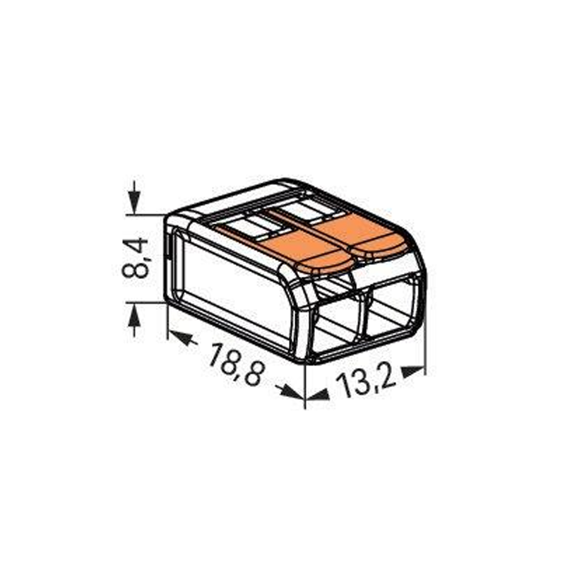 WAGO Verbindingsklem Compact 221-412, 100 stuks kopen!