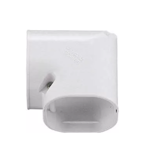 Bocht 90° Kort Vlak PVC Wit Inaba Denko SKM-77-W 75 mm