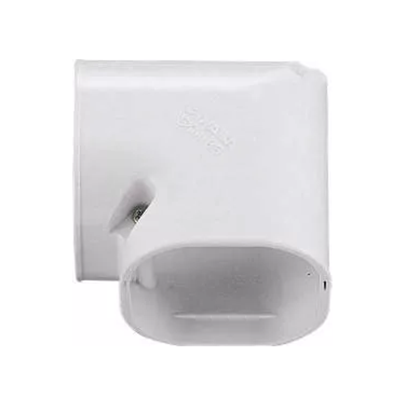 Bocht 90° Kort Vlak PVC Wit Inaba Denko SKM-77-W 75 mm