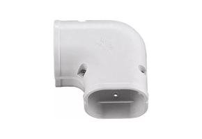 Bocht 90° Lang Vlak PVC Wit Inaba Denko SK-77-W 75 mm