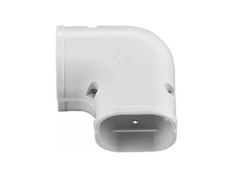 Bocht 90° Lang Vlak PVC Wit Inaba Denko SK-77-W 75 mm