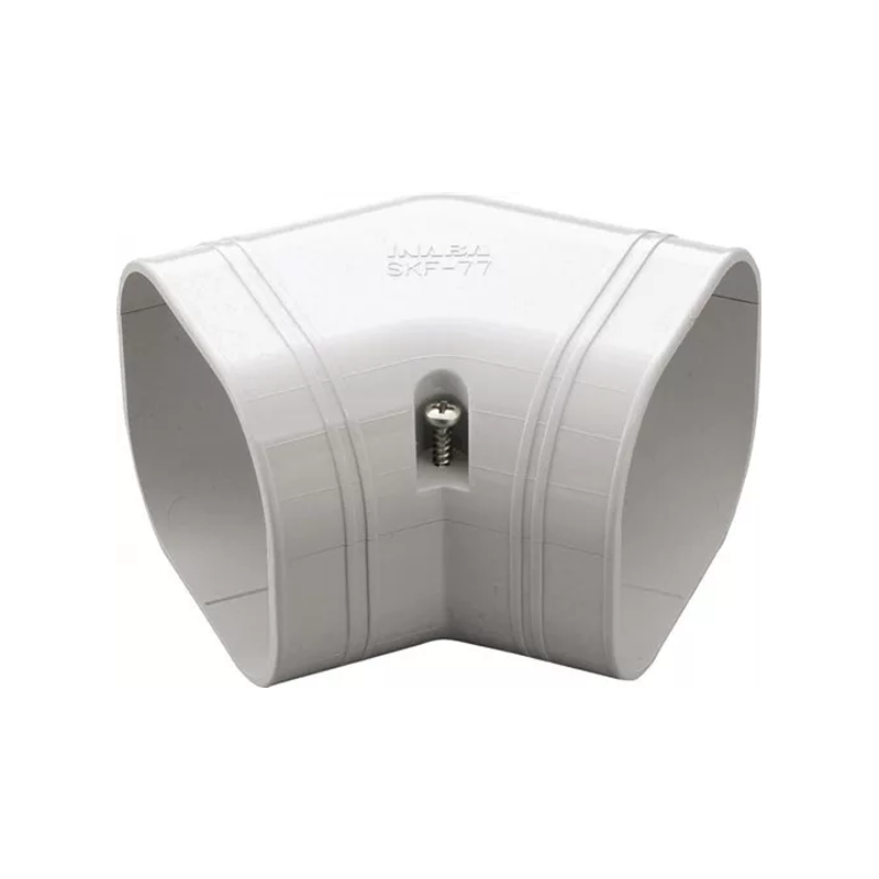 Bocht 45° Vlak PVC Wit Inaba Denko SKF-77-W 75 mm
