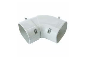 Bocht 45-90° Vlak Verstelbaar PVC Wit Inaba Denko SKS-77-W 75 mm