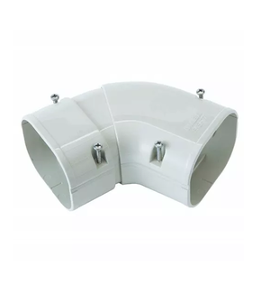 Bocht 45-90° Vlak Verstelbaar PVC Wit Inaba Denko SKS-77-W 75 mm