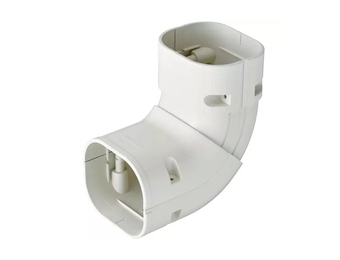 Bocht 45-90° Stijgend Verstelbaar PVC Wit Inaba Denko SCS-77-W 75 mm