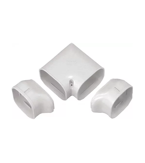 Bocht 90° Twist Gedraaid PVC Wit Inaba Denko SN-77-W 75 mm