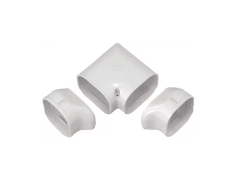 Bocht 90° Twist Gedraaid PVC Wit Inaba Denko SN-77-W 75 mm