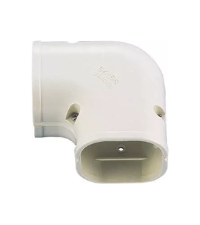 Bocht 90° Lang Vlak PVC Ivoor Inaba Denko SK-77-I 75 mm