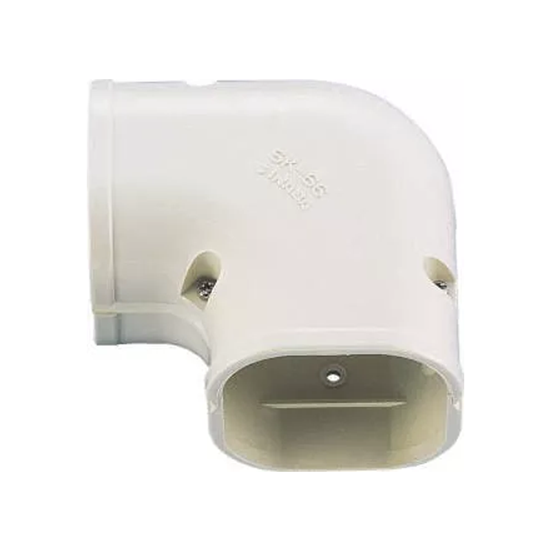 Bocht 90° Lang Vlak PVC Ivoor Inaba Denko SK-77-I 75 mm