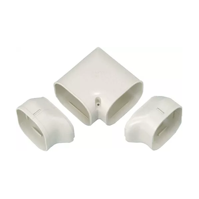 Bocht 90° Twist Gedraaid PVC Ivoor Inaba Denko SN-77-I 75 mm