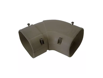 Bocht 45-90° Vlak Verstelbaar PVC Bruin Inaba Denko SKS-77-B 75 mm