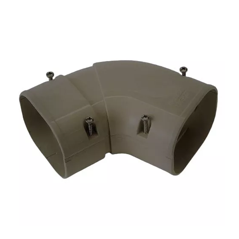 Bocht 45-90° Vlak Verstelbaar PVC Bruin Inaba Denko SKS-77-B 75 mm