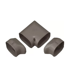 Bocht 90° Twist Gedraaid PVC Bruin Inaba Denko SN-77-B 75 mm