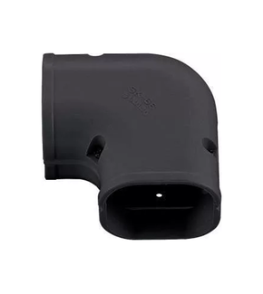 Bocht 90° Lang Vlak PVC Zwart Inaba Denko SK-77-K 75 mm