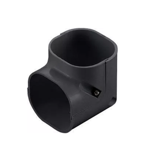 Bocht 90° Kort Stijgend PVC Zwart Inaba Denko SCM-77-K 75 mm