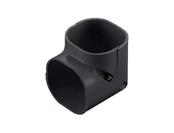 Bocht 90° Kort Stijgend PVC Zwart Inaba Denko SCM-77-K 75 mm