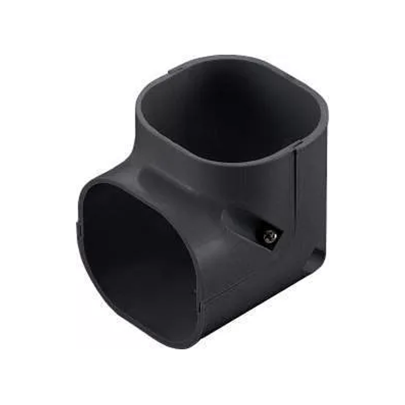 Bocht 90° Kort Stijgend PVC Zwart Inaba Denko SCM-77-K 75 mm