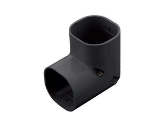 Bocht 90° Lang Stijgend PVC Zwart Inaba Denko SC-77-K 75 mm