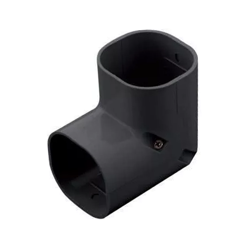 Bocht 90° Lang Stijgend PVC Zwart Inaba Denko SC-77-K 75 mm