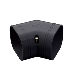 Bocht 45° Vlak PVC Zwart Inaba Denko SKF-77-K 75 mm