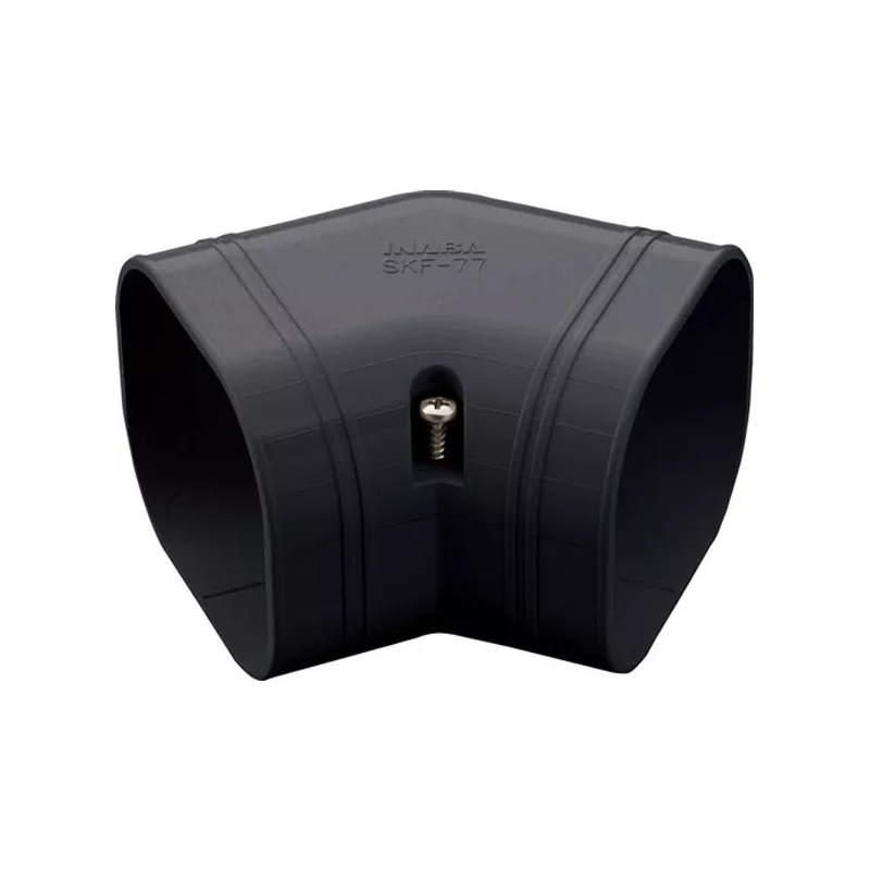 Bocht 45° Vlak PVC Zwart Inaba Denko SKF-77-K 75 mm