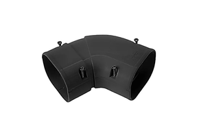 Bocht 45-90° Vlak Verstelbaar PVC Zwart Inaba Denko SKS-77-K 75 mm