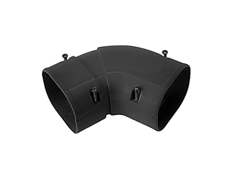 Bocht 45-90° Vlak Verstelbaar PVC Zwart Inaba Denko SKS-77-K 75 mm