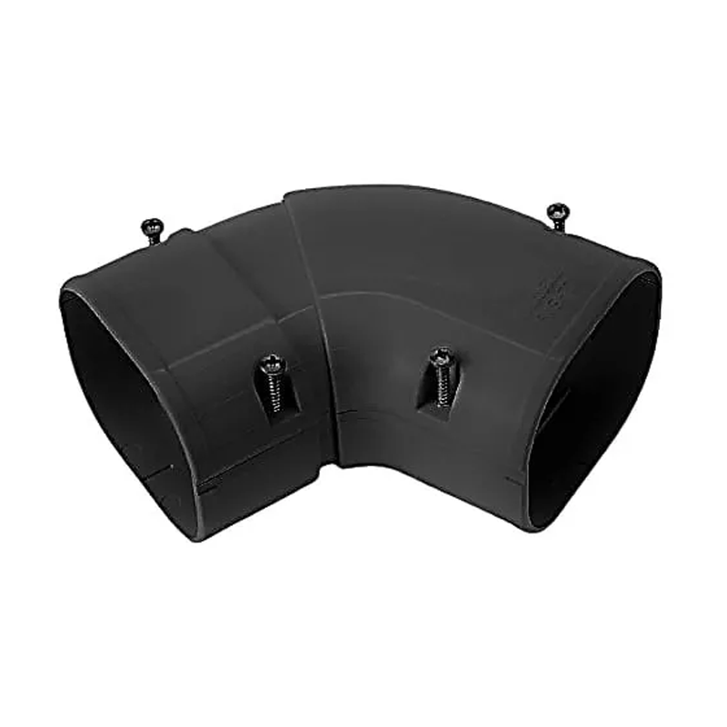 Bocht 45-90° Vlak Verstelbaar PVC Zwart Inaba Denko SKS-77-K 75 mm