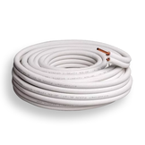 Koelleiding Geïsoleerd Dubbel P2425 Ø 1/4" x 1/2" Volle rol 25 meter Wit