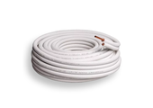 Koelleiding Geïsoleerd Dubbel P2425 Ø 1/4" x 1/2" Volle rol 25 meter Wit
