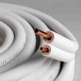 Koelleiding Geïsoleerd Dubbel P2425 Ø 1/4" x 1/2" Volle rol 25 meter Wit