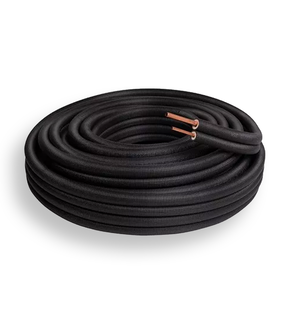 Koelleiding Geïsoleerd Dubbel PB2425 Ø 1/4" x 1/2" Volle rol 25 meter Zwart