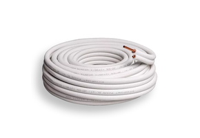 Koelleiding Geïsoleerd Dubbel P3525 Ø 3/8" x 5/8" Volle rol 25 meter Wit