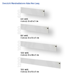 Elektrische Wandradiator Adax Neo Laag - Diverse wattages - Kleur Wit