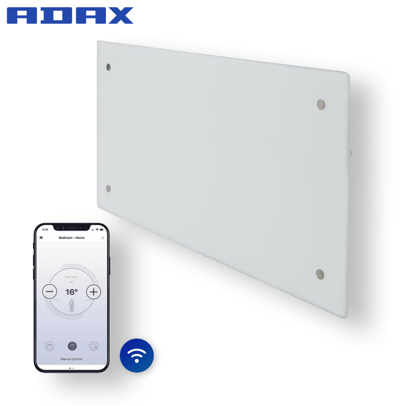 Elektrische Wandradiator Adax Clea Hoog +Wifi - Diverse wattages - Kleur Wit