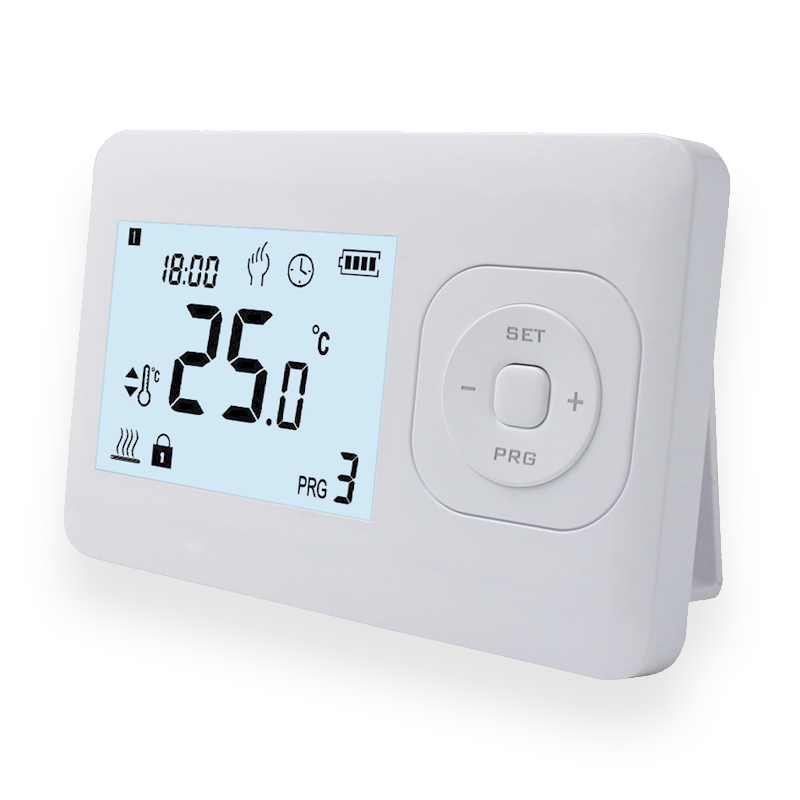 Set THB-02 + OVB-01 Draadloze Klokthermostaat - Tijden en dagen in te stellen - Wit