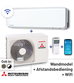 Mitsubishi SRK50ZS-WF Singlesplit Airco 5,0kW +Wifi Fluisterstil